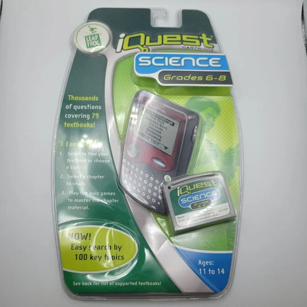 iQuest Science Grades‎ 6 7 8 Cartridge Leap Frog Learning Education Game Vintage